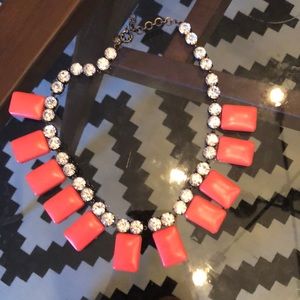 J Crew Chunky Orange Statement Necklace